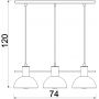 Luminex Estate Mini 4288 lampa wisząca 3x15 W czarna-złota zdj.2