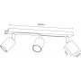 Luminex Striper 4597 lampa podsufitowa 3x8 W beżowa zdj.2