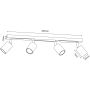 Luminex Striper 4598 lampa podsufitowa 4x8 W beżowa zdj.2