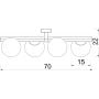 Luminex Idris 4629 lampa podsufitowa 4x15 W czarna zdj.2