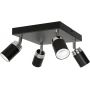 Luminex Reno 5148 lampa podsufitowa 4x8 W czarna zdj.1