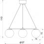 Luminex Ballo 5673 lampa wisząca 4x15 W czarna zdj.2
