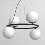 Luminex Bolti 5677 lampa wisząca 4x15 W czarna-złota zdj.3