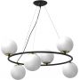 Luminex Bolti 5678 lampa wisząca 6x15 W czarna-złota zdj.1