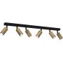 Luminex Nisse 7053 lampa podsufitowa 6x8 W czarna-drewno zdj.1