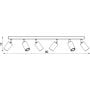 Luminex Nisse 7053 lampa podsufitowa 6x8 W czarna-drewno zdj.2