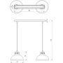 Luminex Sven 8891 lampa wisząca 2x15 W beżowa zdj.2