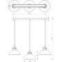 Luminex Sven 9083 lampa wisząca 3x60 W czarna zdj.2