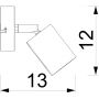 Luminex Fun 9305 kinkiet 1x8 W szary zdj.2
