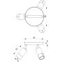 Luminex Link 9529 lampa podsufitowa 3x8 W beżowa zdj.2