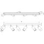 Luminex Link 9530 lampa podsufitowa 6x8 W beżowa zdj.2