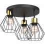Luminex Parkla 9853 lampa podsufitowa 1x15 W czarna-złota zdj.1