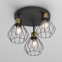 Luminex Parkla 9853 lampa podsufitowa 1x15 W czarna-złota zdj.4