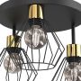 Luminex Parkla 9853 lampa podsufitowa 1x15 W czarna-złota zdj.3