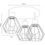 Luminex Parkla 9853 lampa podsufitowa 1x15 W czarna-złota zdj.2