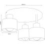 Luminex Parkla 9854 lampa podsufitowa 1x15 W czarna zdj.2