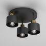 Luminex Parkla 9855 lampa podsufitowa 1x15 W czarna-złota zdj.4
