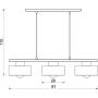 Luminex Marti 9931 lampa wisząca 3x15 W beżowa zdj.2