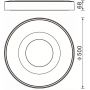 Mantra Coin Redondo 7565 plafon 1x80 W biały-drewno zdj.2