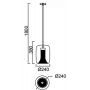 Mantra Kriss 8526 lampa wisząca 1x12 W złota-brązowa zdj.2