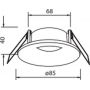 Mantra Tavira 8655 lampa do zabudowy 1x12 W czarna zdj.2