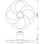 Mantra Rose 8707 lampa podsufitowa 1x22 W biała-drewno zdj.2