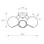 Markslöjd Artis 108997 lampa podsufitowa 3x40 W czarna-bursztynowa zdj.2