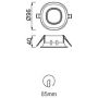 Mantra Comfort C0164 lampa do zabudowy 1x12 W czarna zdj.2