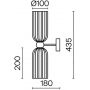 Maytoni Antic MOD302WL02GR kinkiet 2x40 W szary zdj.2