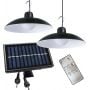 Milagro Saturn EKO9151 lampa solarna wisząca 2x12 W czarny zdj.1