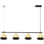 Milagro Cone ML1125 lampa wisząca 4x10 W czarna-złota zdj.1