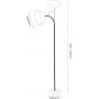 Milagro Zack ML1632 lampa stojąca 1x60 W biała-czarna zdj.2