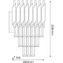 Milagro Cristal ML2412 kinkiet 2x10 W czarny-złoty zdj.2