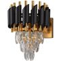 Milagro Cristal ML2412 kinkiet 2x10 W czarny-złoty zdj.1