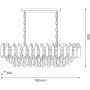 Milagro Cristal ML2518 lampa wisząca x10 W czarna-złota zdj.2