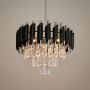 Milagro Cristal ML2519 lampa wisząca 5x10 W czarna-chrom zdj.3