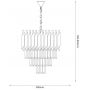 Milagro Cristal ML2519 lampa wisząca 5x10 W czarna-chrom zdj.2