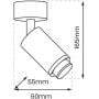 Milagro Mica ML7373 lampa podsufitowa 1x8 W czarny zdj.2