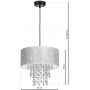 Milagro Almeria MLP6436 lampa wisząca 1x60 W czarna-chrom-srebrna-kryształ zdj.2