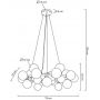Moosee Cosmo MSE010100223 lampa wisząca x5 W biała-złota zdj.2