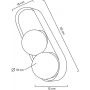 Moosee Drops MSE010100271 kinkiet 2x5 W biały zdj.2