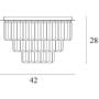 MaxLight Monaco C0205 lampa podsufitowa powyżej 6x40 W złota zdj.2