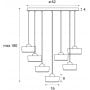 MaxLight Lipari P0544 lampa wisząca powyżej 6x38 W przezroczysta-złota zdj.2