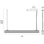 MaxLight Fayette P0621 lampa wisząca 1x23 W czarna zdj.2