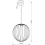 MaxLight Nelson P0677 lampa wisząca 1x31 W czarna zdj.2