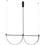 MaxLight Victoria P0688 lampa wisząca 2x40 W czarna zdj.1
