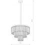 Nowodvorski Lighting Cristal 7616 lampa wisząca x25 W czarna-przezroczysta zdj.2