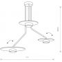 Nowodvorski Lighting Disk 7644 lampa wisząca 3x12 W czarna-drewno zdj.2