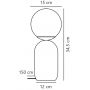 Nordlux Notti 2011035018 lampa stołowa 1x25 W biała-brązowa zdj.2