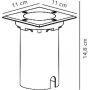 Nordlux Andor 2218410034 lampa najazdowa 1x15 W stal zdj.2